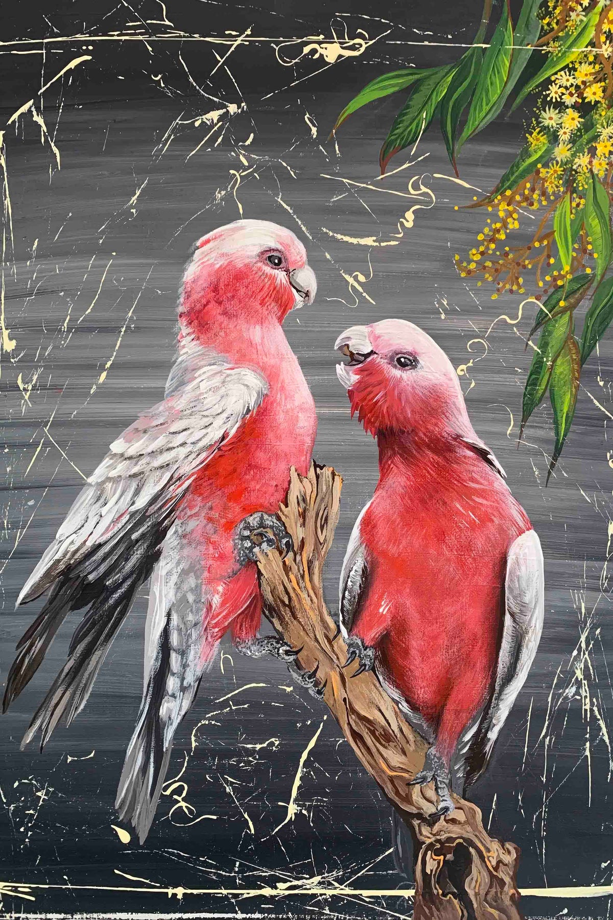 Chatty Galahs by Louisa-Jane