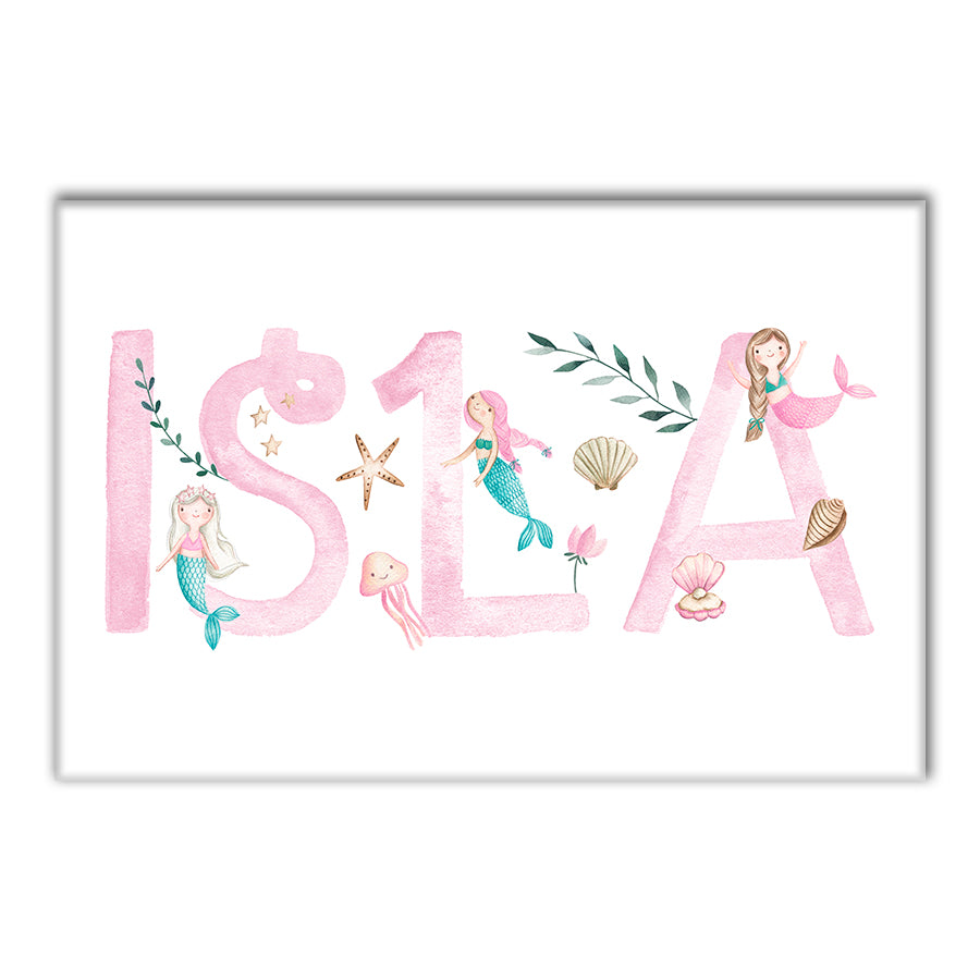 Name Prints - Mermaids