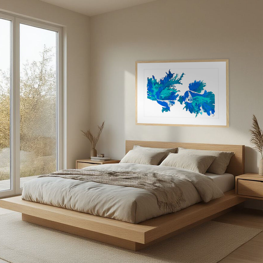 Blue Betta Pair by Carol Perry