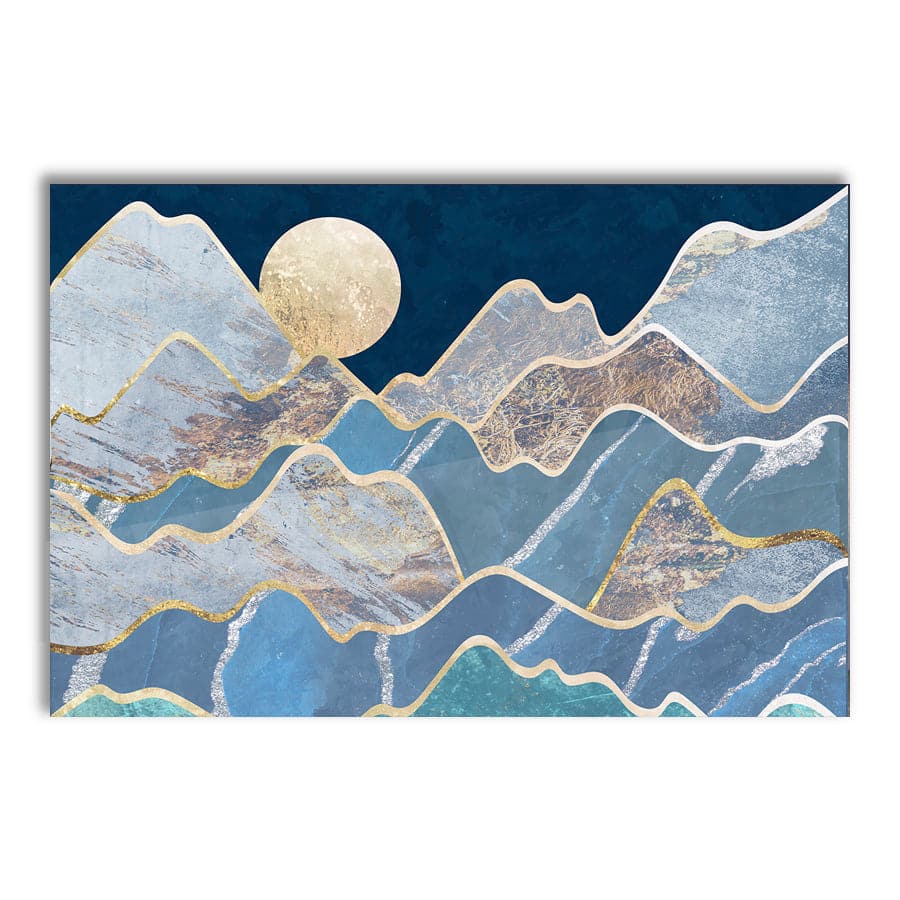 Moonlit Mountains Landscape by Sarah Manovski