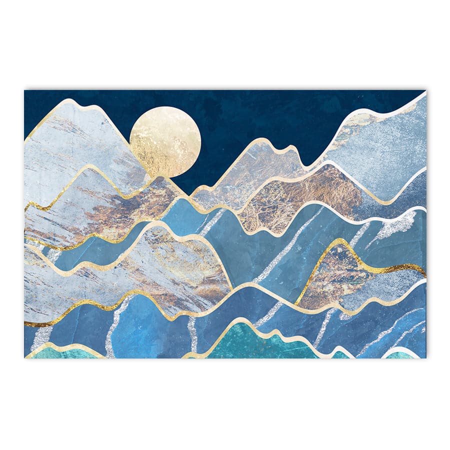 Moonlit Mountains Landscape by Sarah Manovski