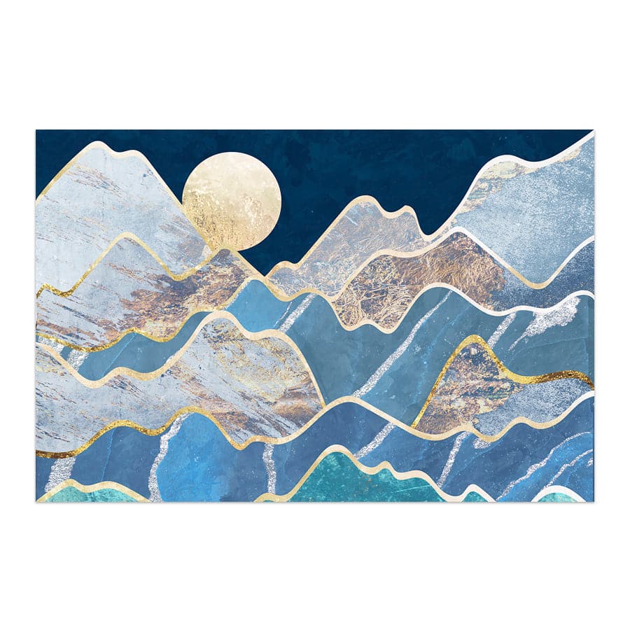 Moonlit Mountains Landscape by Sarah Manovski