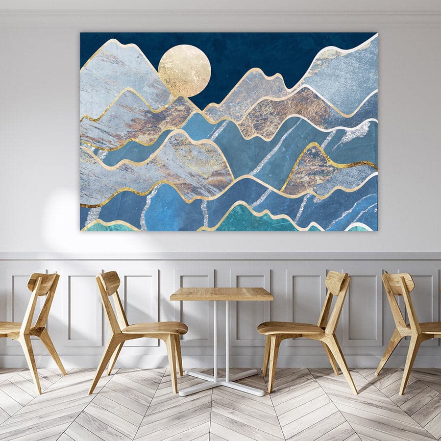 Moonlit Mountains Landscape by Sarah Manovski