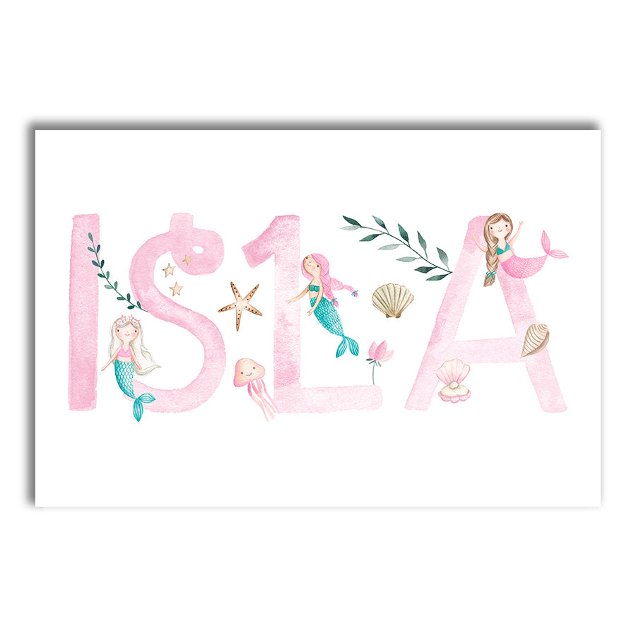 Name Prints - Mermaids