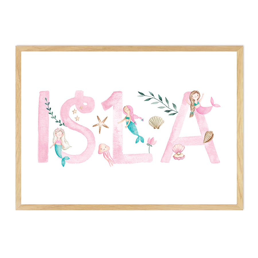Name Prints - Mermaids