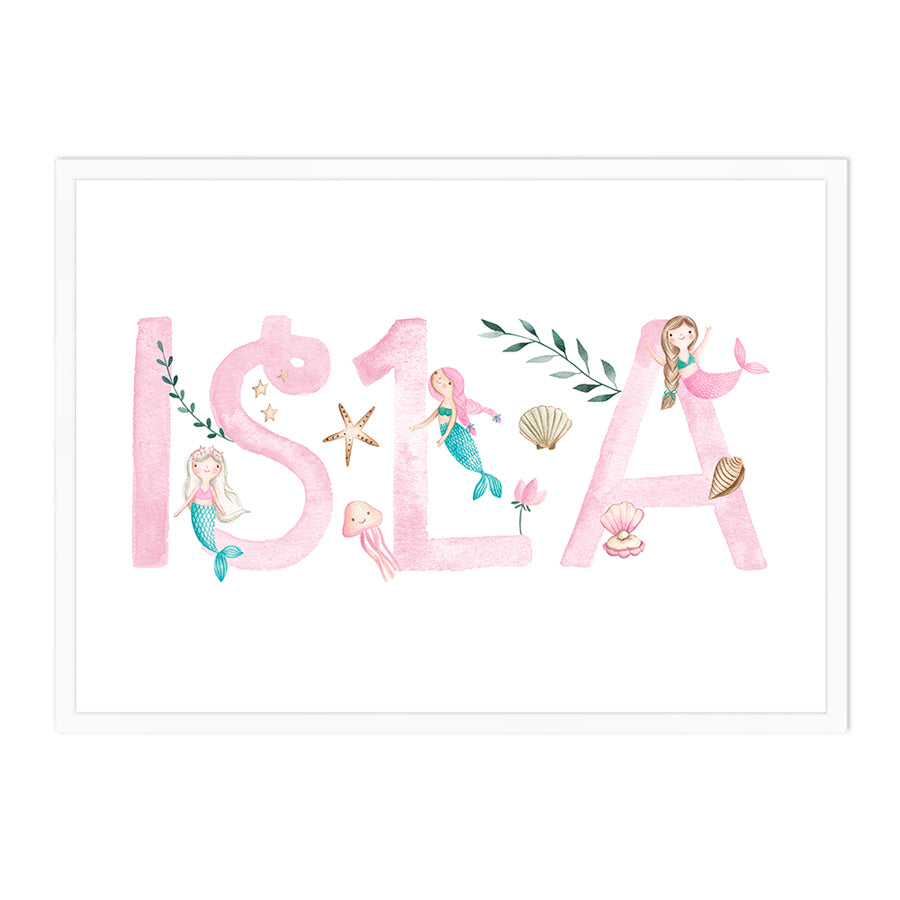 Name Prints - Mermaids