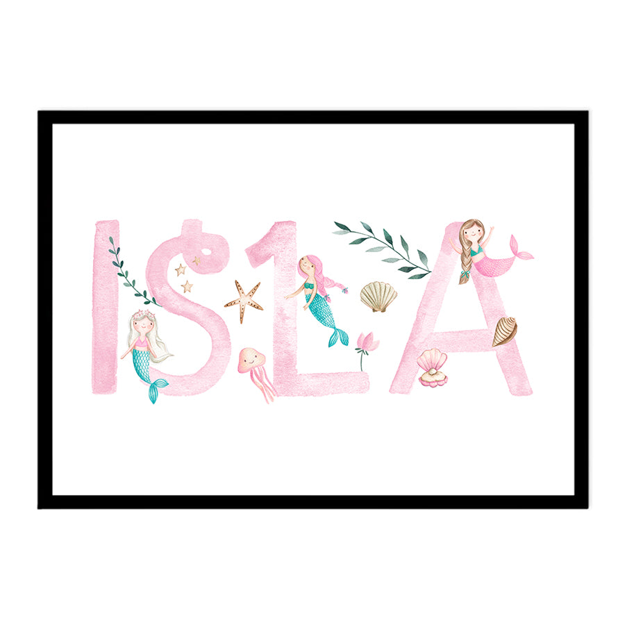 Name Prints - Mermaids