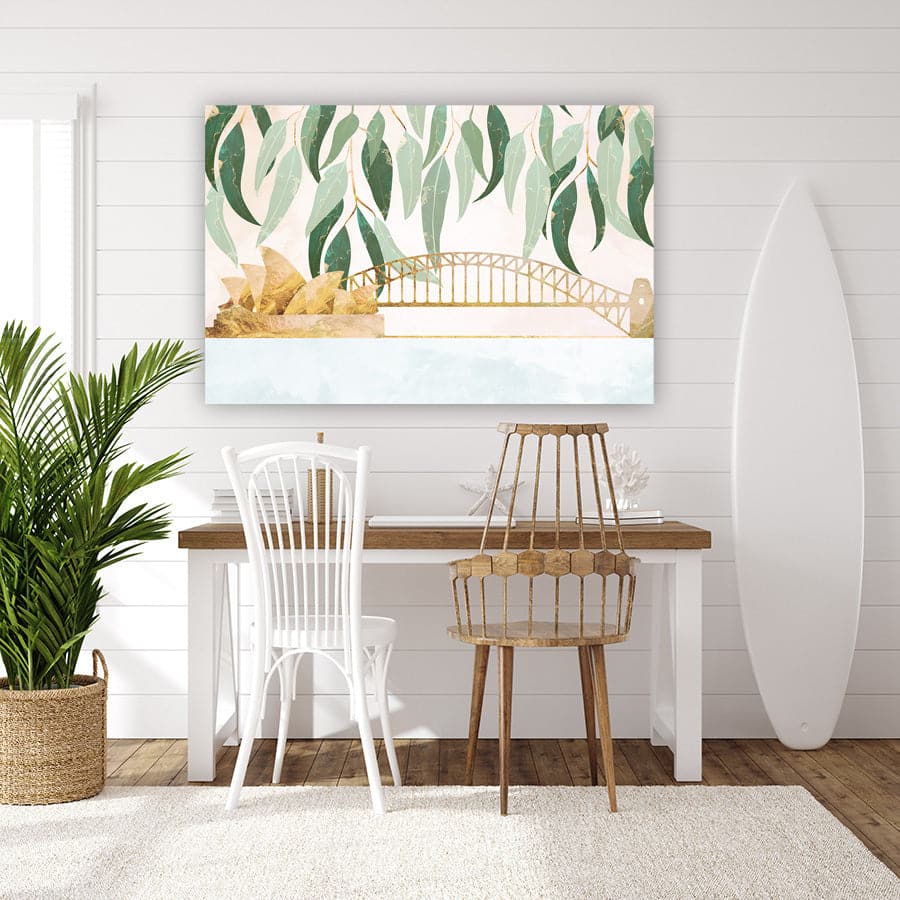 Sydney Opera Harbour Bridge with Eucalyptus by Sarah Manovski