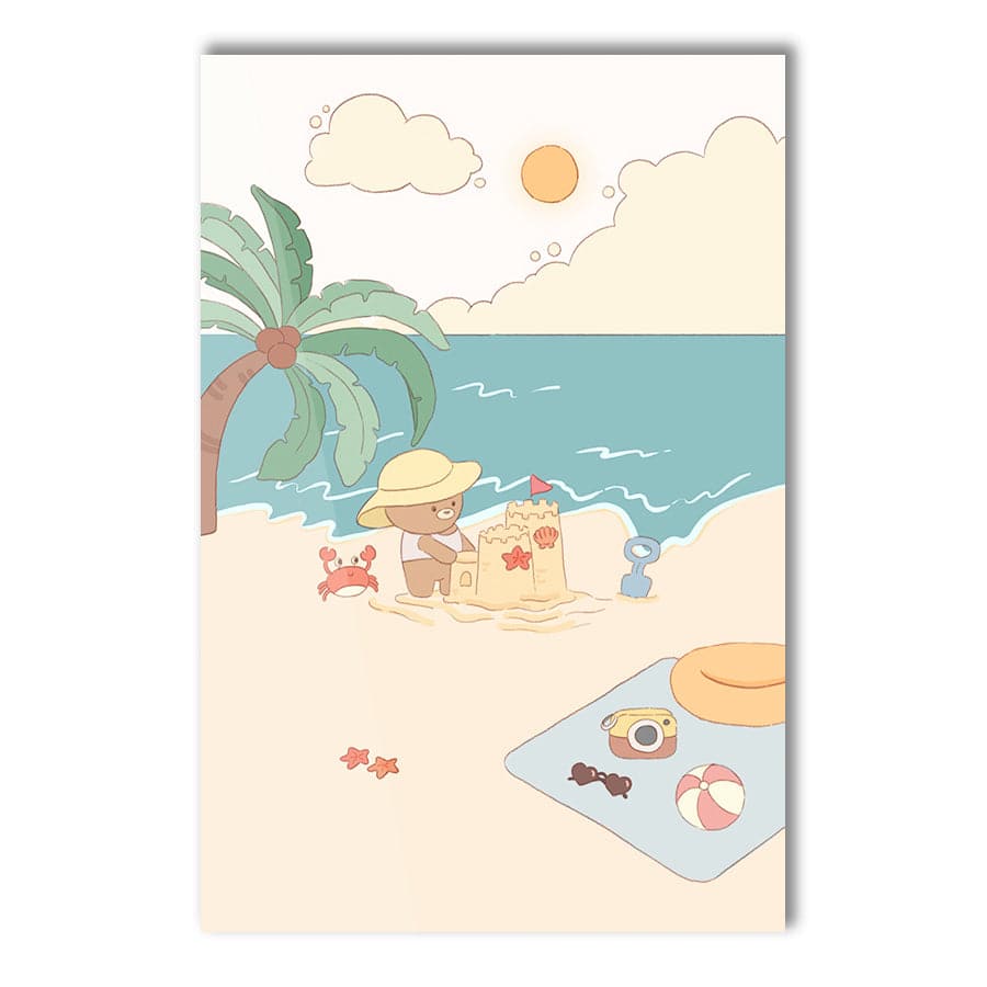 Bear on Summer Beach by Xuan Thai