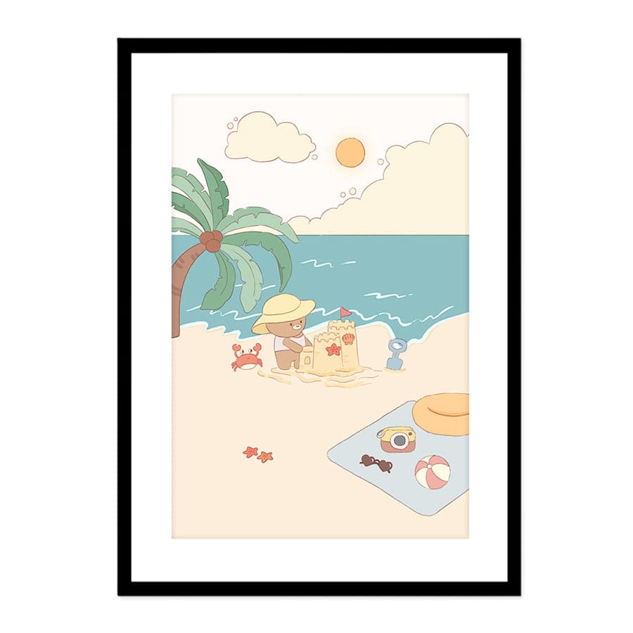Bear on Summer Beach by Xuan Thai