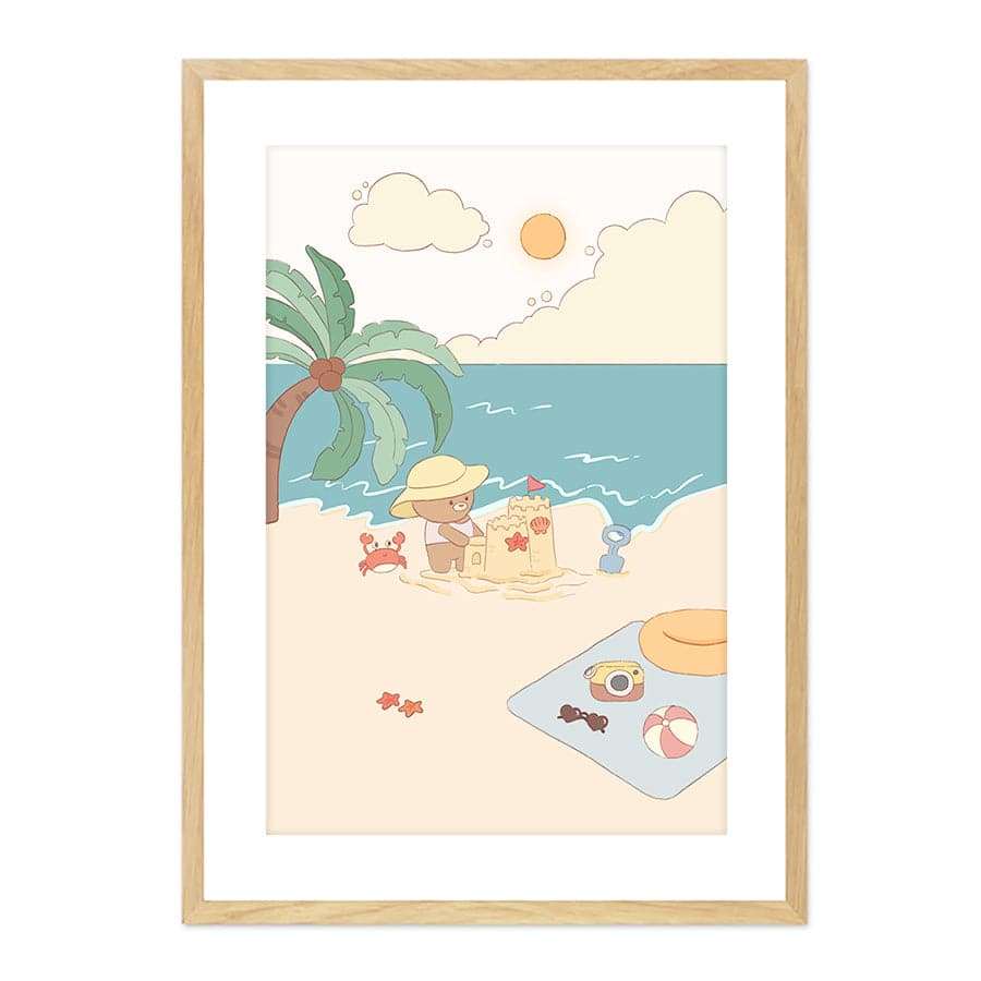 Bear on Summer Beach by Xuan Thai