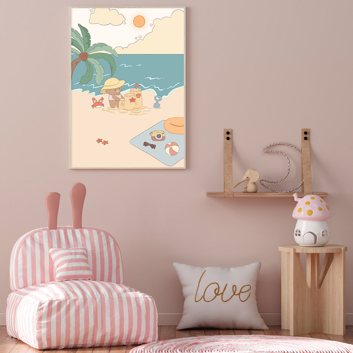 Bear on Summer Beach by Xuan Thai