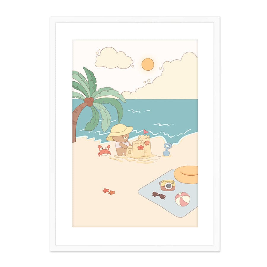 Bear on Summer Beach by Xuan Thai