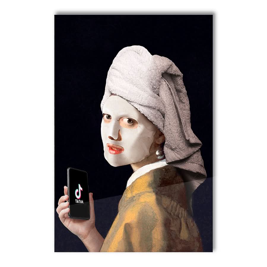 Girl with TikTok by Artem Pozdniakov
