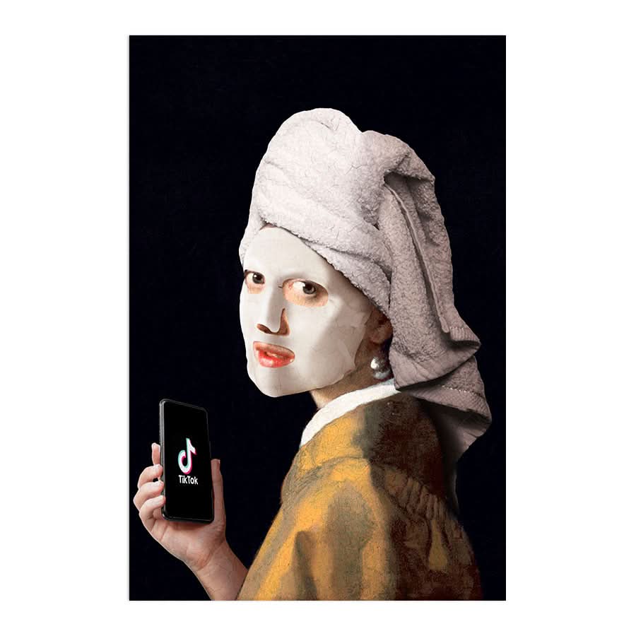 Girl with TikTok by Artem Pozdniakov