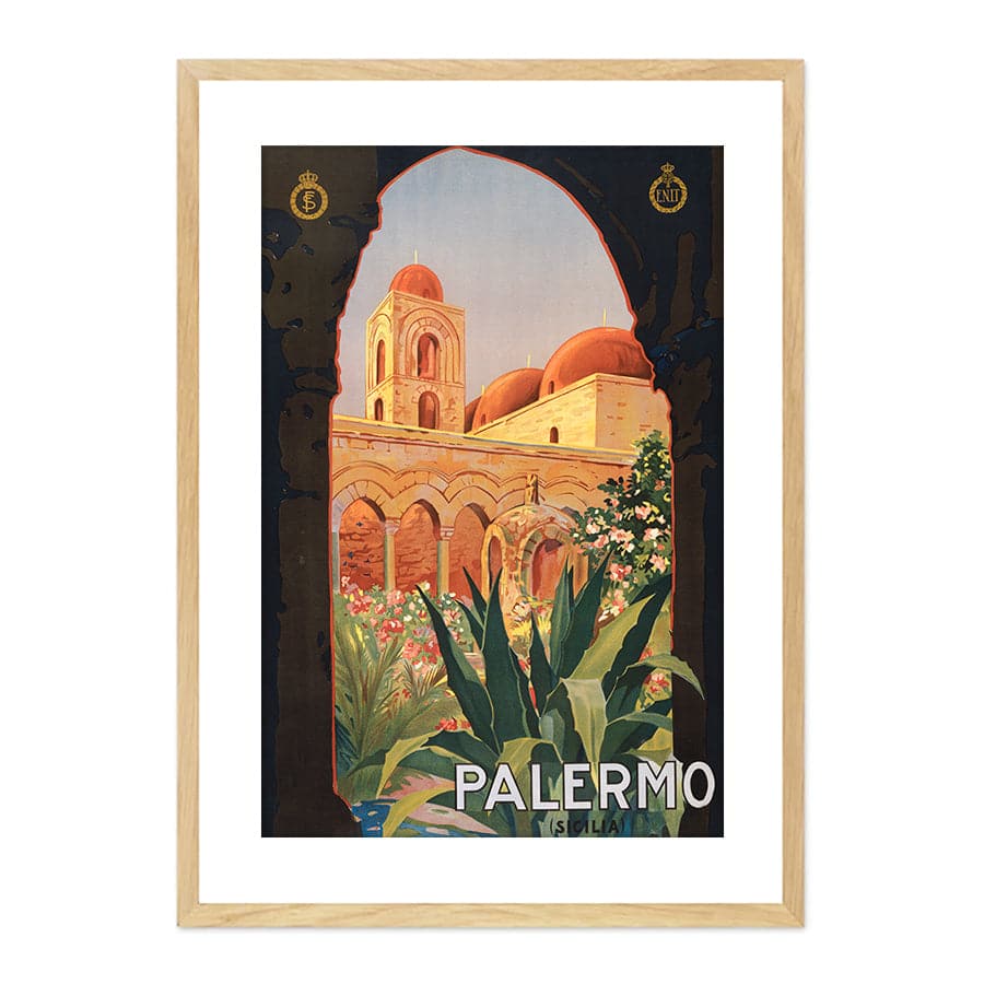 Palermo (Sicilia) 1920s Vintage Travel Poster