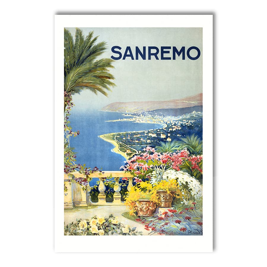 Sanremo (Alicandri Roma) 1920s Vintage Travel Poster
