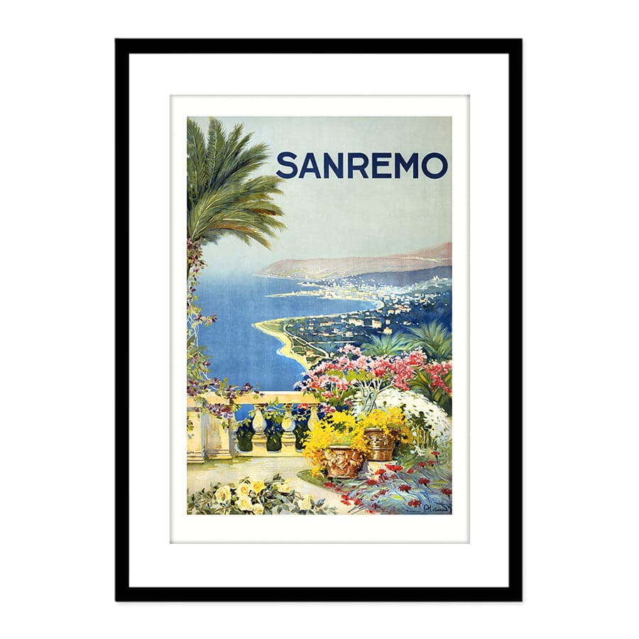 Sanremo (Alicandri Roma) 1920s Vintage Travel Poster