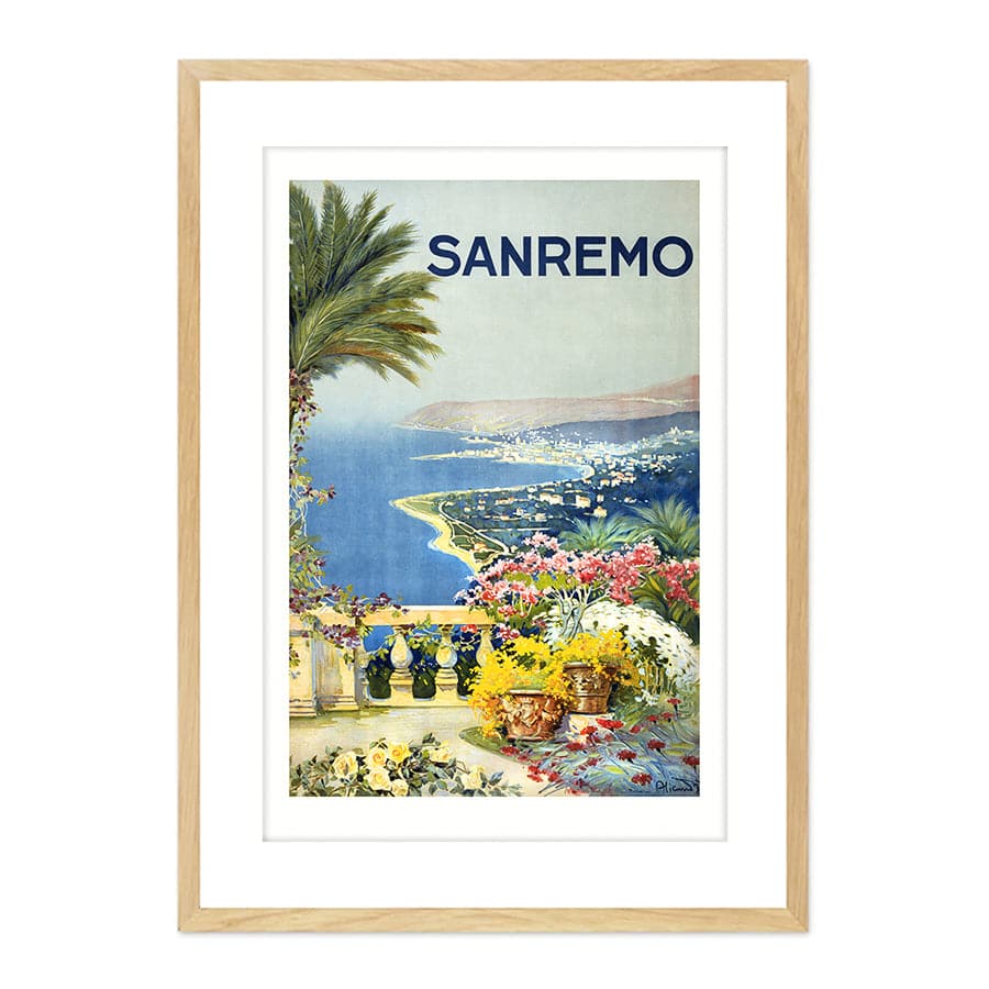Sanremo (Alicandri Roma) 1920s Vintage Travel Poster