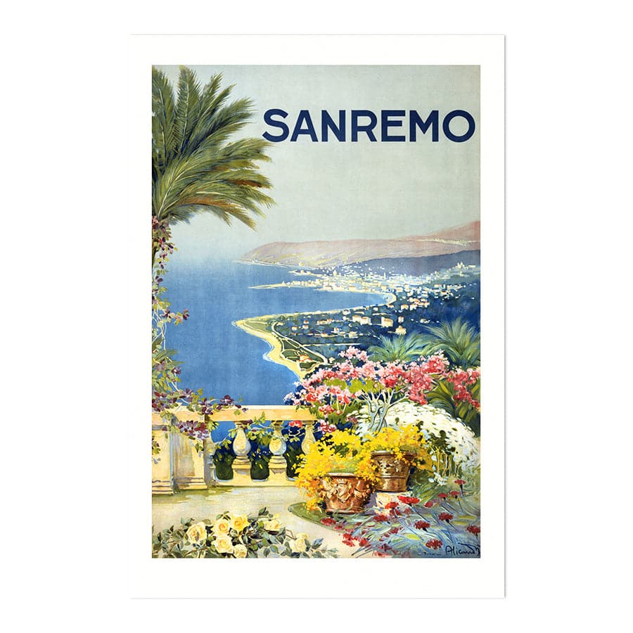 Sanremo (Alicandri Roma) 1920s Vintage Travel Poster