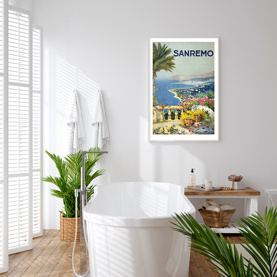 Sanremo (Alicandri Roma) 1920s Vintage Travel Poster