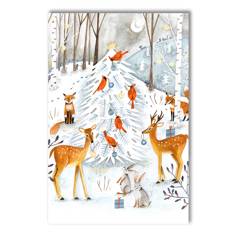 Christmas in the Winter Animal Forest by Caroline Bonne Muller