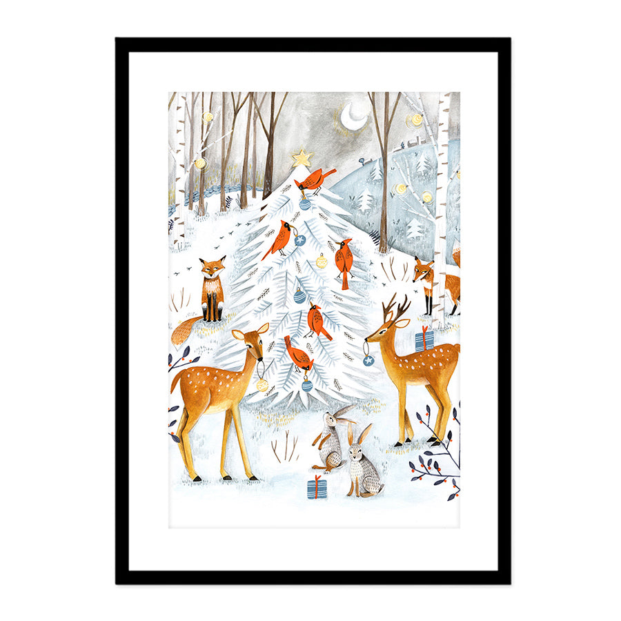 Christmas in the Winter Animal Forest by Caroline Bonne Muller