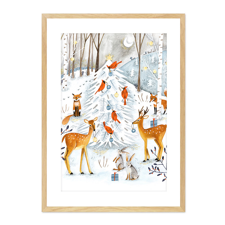 Christmas in the Winter Animal Forest by Caroline Bonne Muller