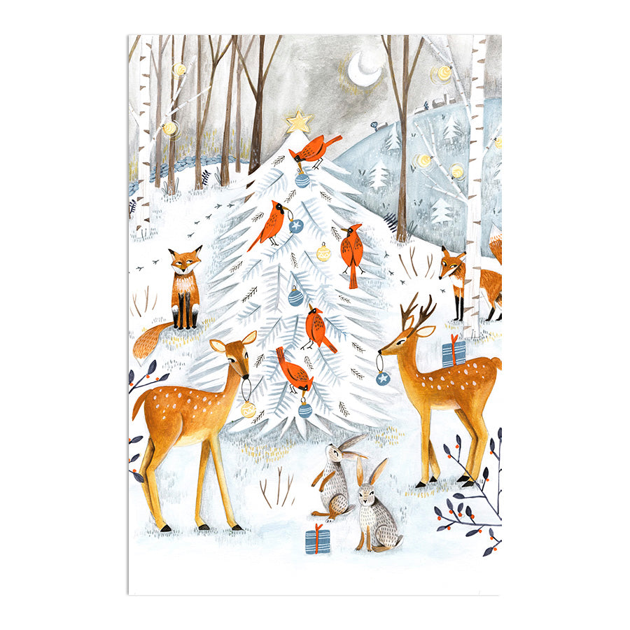 Christmas in the Winter Animal Forest by Caroline Bonne Muller