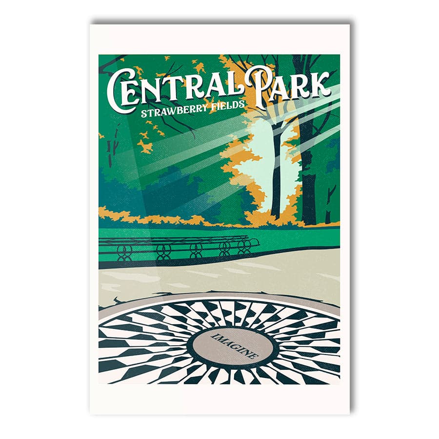 Central Park New York Travel Print by Retrodrome
