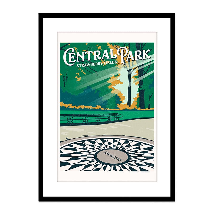 Central Park New York Travel Print by Retrodrome
