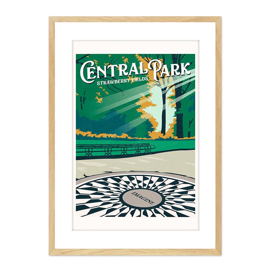 Central Park New York Travel Print by Retrodrome