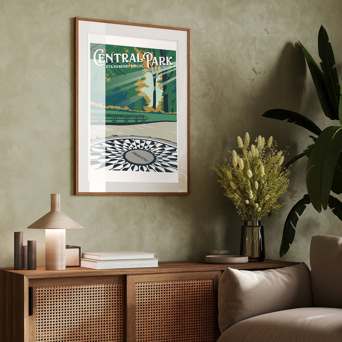 Central Park New York Travel Print by Retrodrome