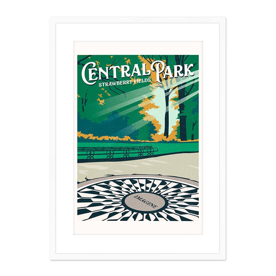 Central Park New York Travel Print by Retrodrome
