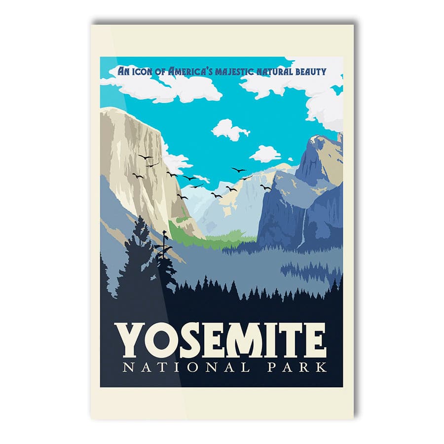 Yosemite National Park Travel Print by Retrodrome