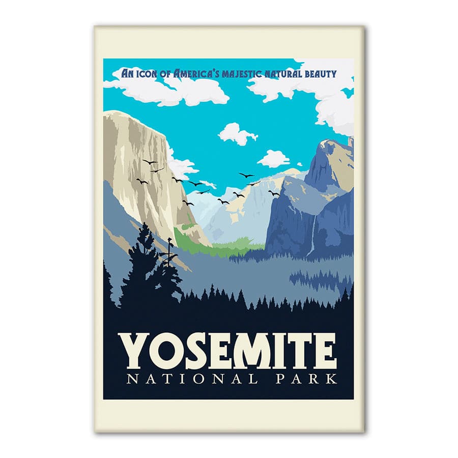 Yosemite National Park Travel Print by Retrodrome