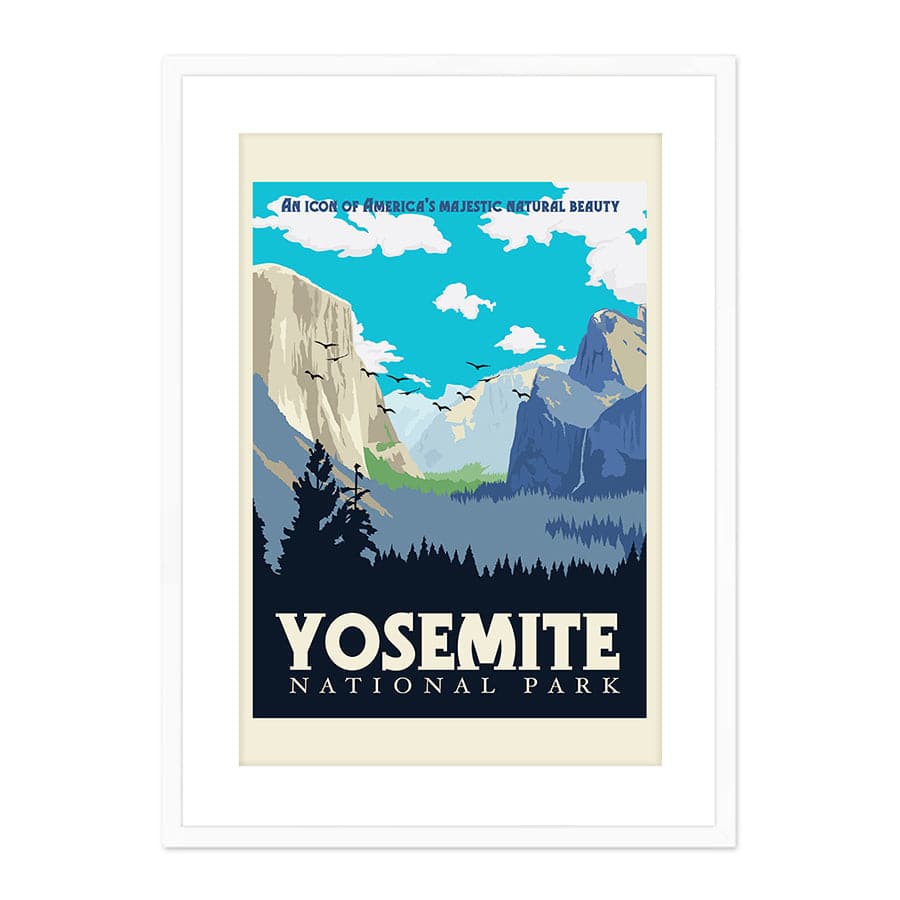 Yosemite National Park Travel Print by Retrodrome