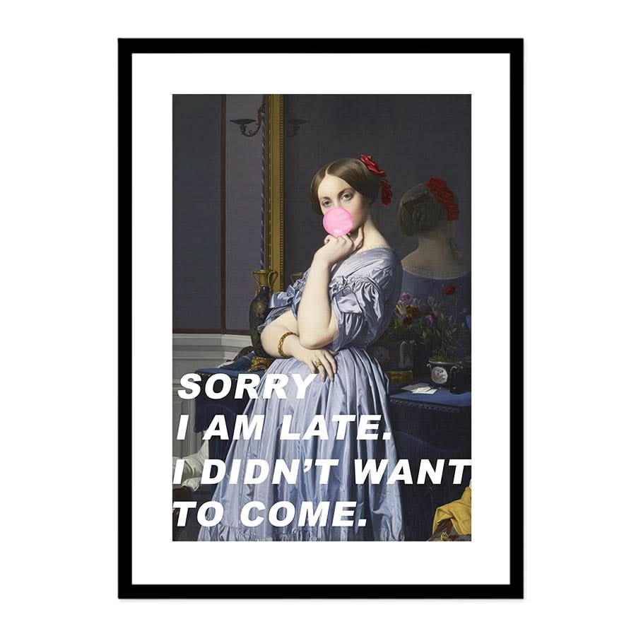 Sorry I Am Late. I Didn't Want To Come by The Art Concept