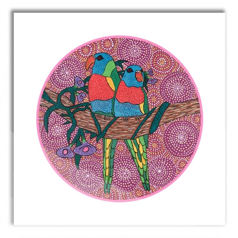 Rainbow Lorikeets Warin by Faith McLeod
