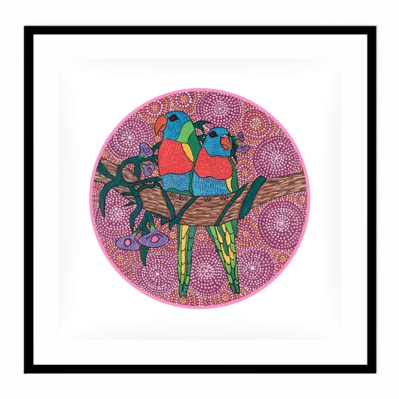 Rainbow Lorikeets Warin by Faith McLeod