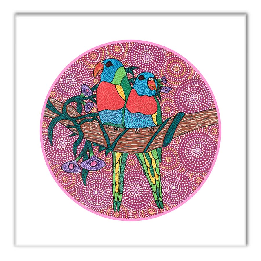 Rainbow Lorikeets Warin by Faith McLeod