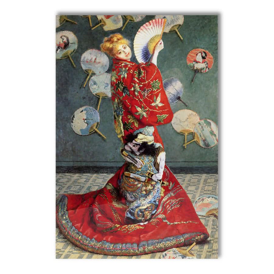 Camille Monet in Japanese Costume by Claude Monet