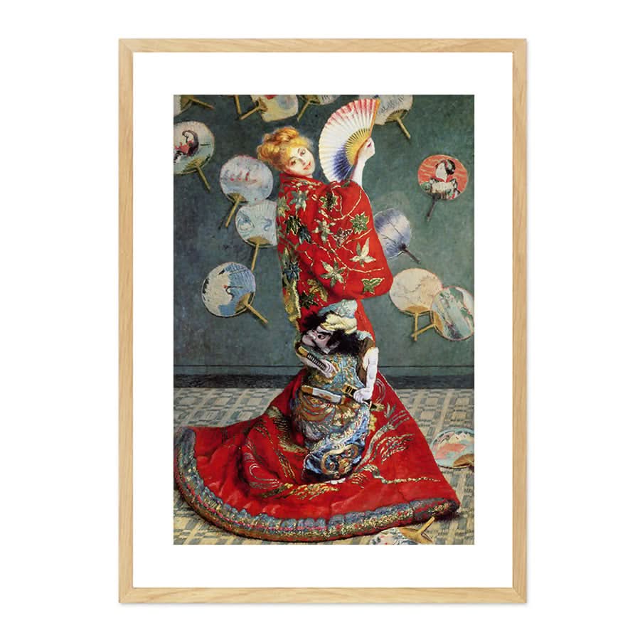Camille Monet in Japanese Costume by Claude Monet