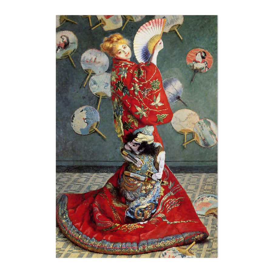 Camille Monet in Japanese Costume by Claude Monet