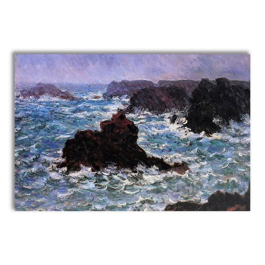 Belle-Ile, Rain Effect by Claude Monet