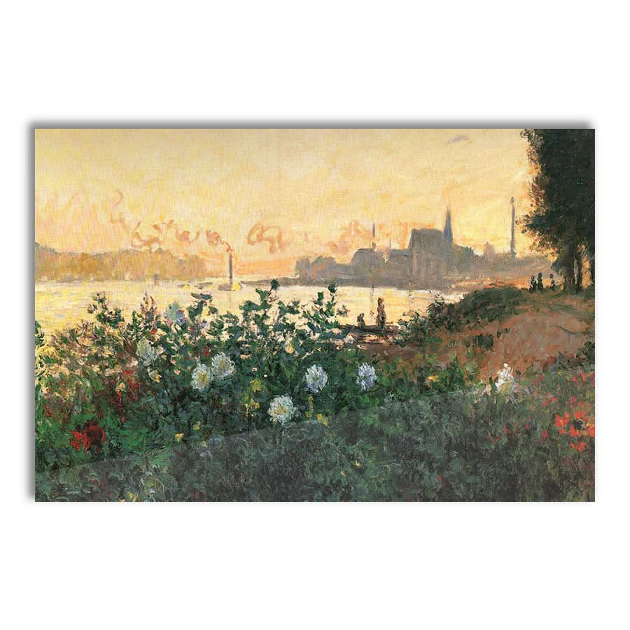 Flowered Riverbank, Argenteuil by Claude Monet
