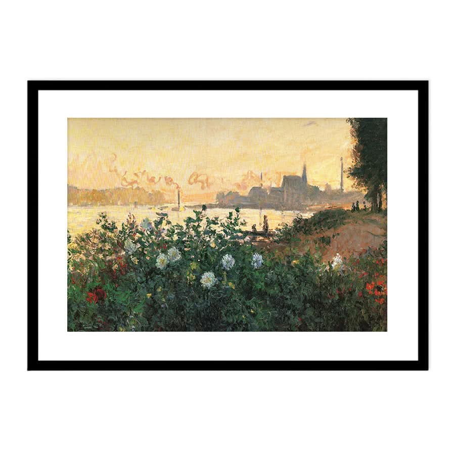 Flowered Riverbank, Argenteuil by Claude Monet