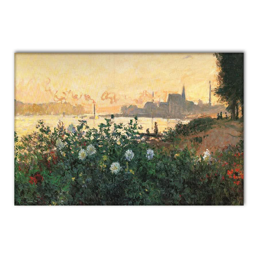 Flowered Riverbank, Argenteuil by Claude Monet