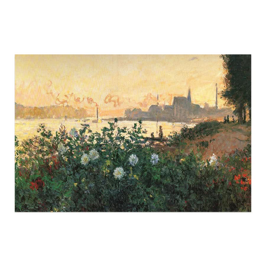 Flowered Riverbank, Argenteuil by Claude Monet