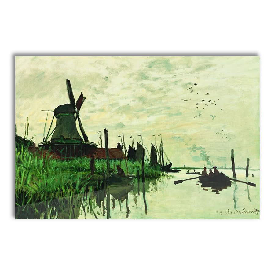 Windmill at Zaandam by Claude Monet